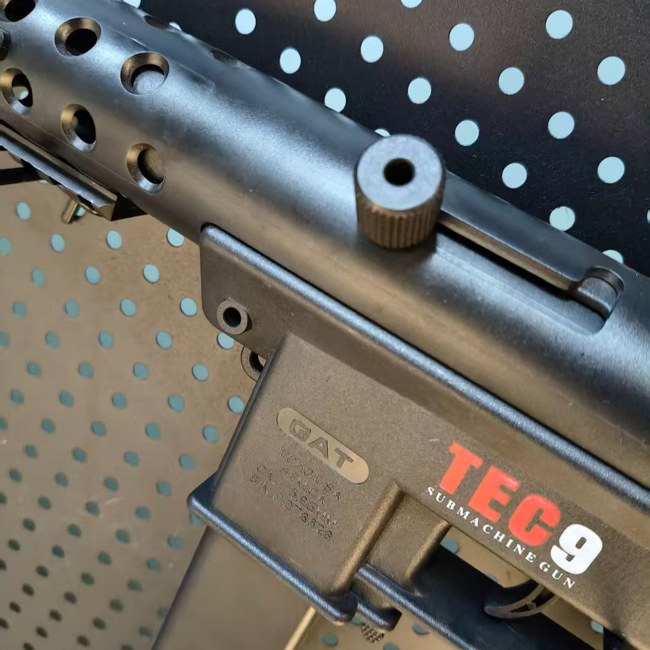 Handi TEC-9 Electric Full-Auto Gel Blaster - High-Speed Nylon CSGO Toy Submachine Gun for Boys (Safe Gel Ball Blaster)