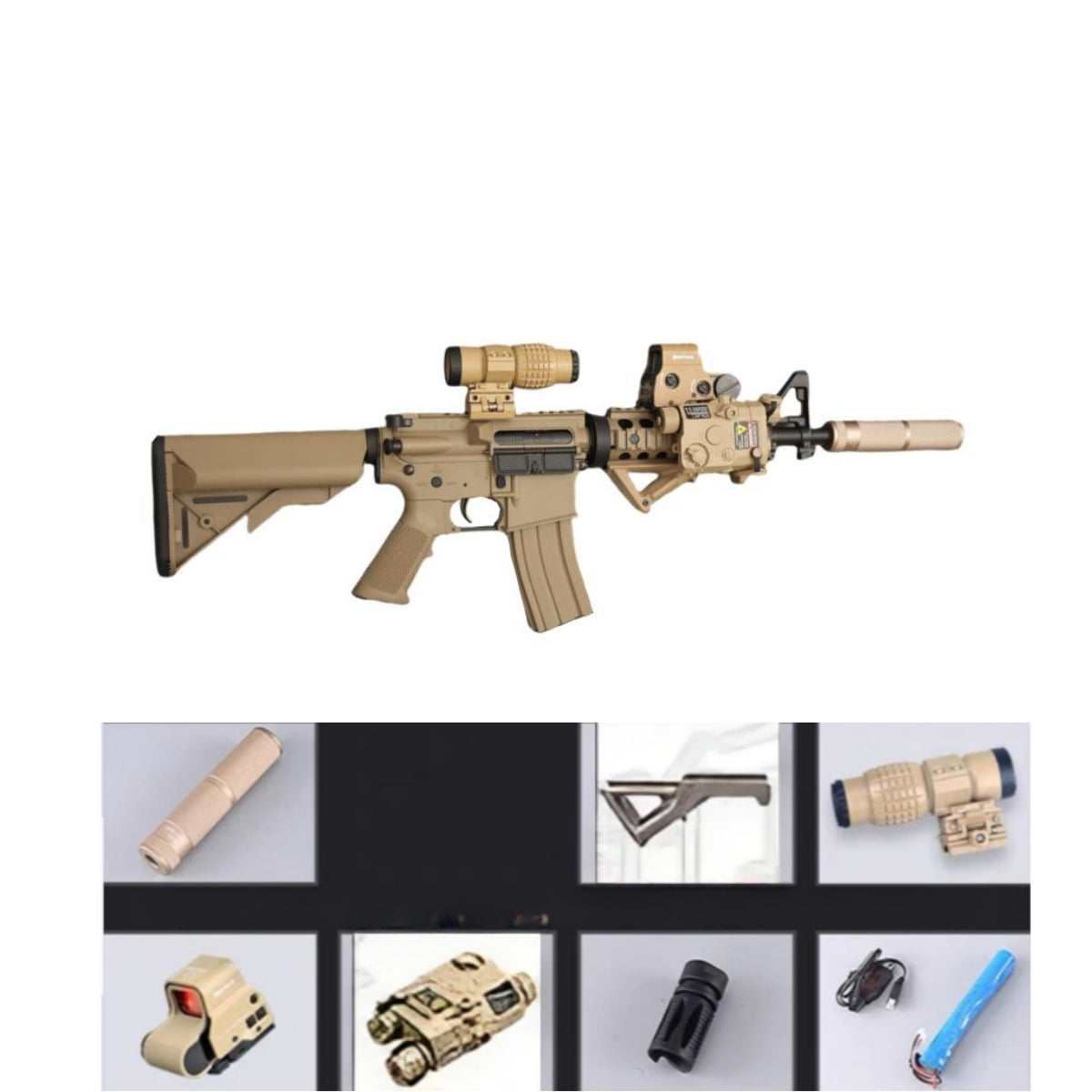 JABUJIA  M4 Gel Blaster Gen 2 - Nylon Version Electric Toy Gun with Pre-Feeding Chamber