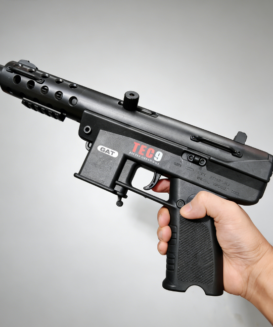 Handi TEC-9 Electric Full-Auto Gel Blaster - High-Speed Nylon CSGO Toy Submachine Gun for Boys (Safe Gel Ball Blaster)