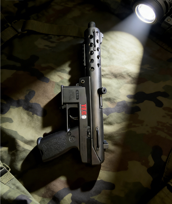 Handi TEC-9 Electric Full-Auto Gel Blaster - High-Speed Nylon CSGO Toy Submachine Gun for Boys (Safe Gel Ball Blaster)